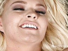 Busty Blonde Krissy Lynn Gets Her Hairless Pussy Royally Drilled By Her Horny As Hell Lover