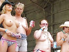 Massive Titty Contest At Iowa Biker Rally