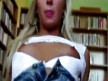 Horny Guys Fills Her Pussy With His Hard Dick In Library