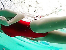 Asian Babe Swimming Underwater
