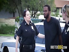 Lesbian White Cops Riding A Big Dicked Black Thief