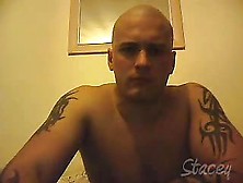 Beefy Thug In Tats Webcam Wanking