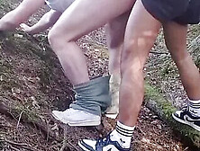 Getting Fucked By A Ladyboy In The Woods