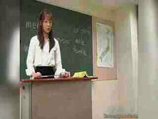 Japanese Teacher Loves Licking Her Pussy And Tits,  She Fucked Hard At School