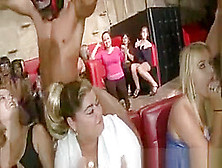 Clothed Females Suck Off Male Strippers