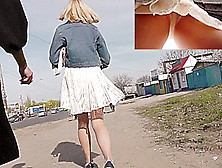 Great Golden-Haired Upskirt Footage