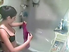 My Wondrous Dark Brown Hair Honey Takes A Shower On Hidden Web Camera