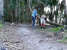 Woman Beats Man With Stick