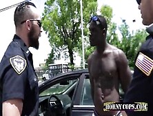 Bbc Hunk Is Banging Two White Ass Gay Cops Before Going To Prison.