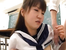Cute Japanese Schoolgirl Welcomes A Toy In Her Needy Slit