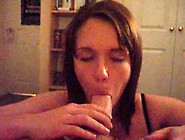 Amateur Girlfriend On Homemade Strip Tape With Blowjob Tit Cum