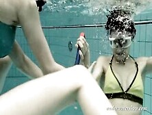 Loris And Okunewa Swimming Lesbians Underwater
