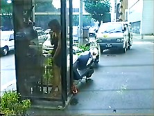 Japanese Girl Stripping On The Street