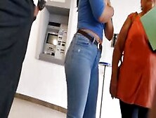 Hot Brunette Tight Jeans Thick Ass