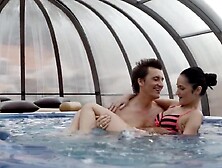 Womanizer Is Nailing A Slender Hottie In The Swimming Pool