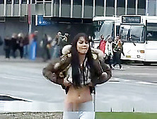 Great Public And Risky Outdoor Sex With Hot Brunette