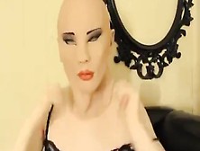 Girl In Female Silicone Mask