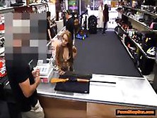 Latina Babe Gives Pawnshop Owner A Blowjob For More Money