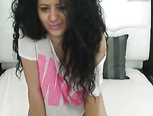Flirty Cam Girl With Wild Hair Flashes