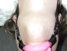 Open Throat Tunnel Ring Gag Oral-Job Facefuck Until This Guy Cums In Milf‘S Throat