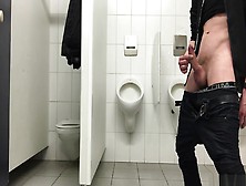Pissing In The Men's Room Not In The Urinals - But First A Bit Of Dick Fun