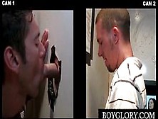 Cute Gay Brunette Giving Oral Sex On Gloryhole