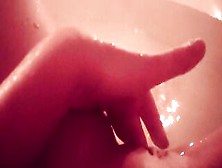 Wifey Bathes Inside The Toilet By Candlelight Washes Herself And Rubs Her Snatch