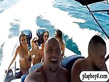 College Teen Gals Group Sex On Speedboat