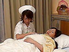 Naughty Japanese Nurse Seduces Her Patient Into A Heated Lesbians Action