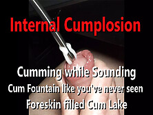 Pov Exclusive Internal Cumplosion While Sounding 9Mm Fluid Cum Fountain W Live Audio