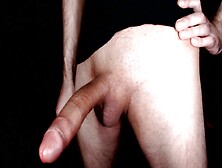Daddy Is So Horny He Talks Dirty And Strokes His Cock.  Big White Uncut Cock And Cumshot