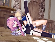 Fate: Saber With Strapon Destroy Astolfo Boypussy