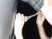 Lovers Enjoing Glory Hole At The Club,  She Love Take 2 Cocks