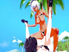 Fate/grand Order: Cutie Hard Sex With Caenis On The Beach (3D Cartoon)