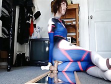 Teeny Femboy In D. Va Cosplay Spreads And Dildos His Ass
