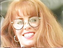 Hawt Breasty Secretary In Glasses Masturbates Her Moist Slit