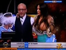 Marika Fruscio Oops Big Boobs Pop Out Of Dress Live Tv