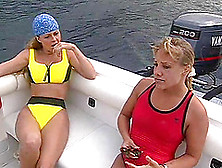 Alexis Christian Spreads Her Legs For A Blonde's Tongue On A Boat