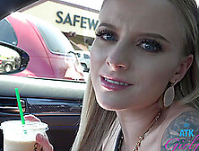 Paris White Moans While Being Nicely Fingered In The Car