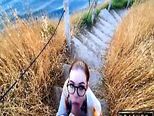 Sucking Cock With A View Of The Sea Blow Jobs And Sex Outdoors (Step Sister)
