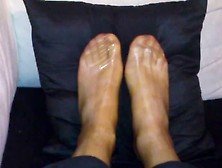 My Feet Relaxing In Transparent Latex Socks - Youtube. Mp4