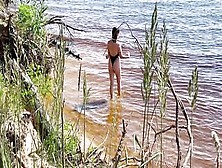 Spy Hawt Nudist Gal On A Wild Beach