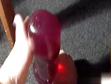 Fondling A Sex Toy With My Feet In Amateur Dildo Clip