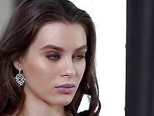 Lana Rhoades Is Wearing Her Best Lingerie And Stockings While Having A Threesome With Rich People