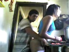 Indian Cousins Penetrating In Kitchen And Moaning Loudly