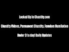 Locked Up In A Chastity Device By A Real Mistress