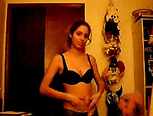 Young Woman Strips For The Webcam.  Very Hot.