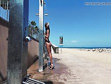 Travel Naked - Outside Beach Shower.  Sasha Bikeyeva. Canaries
