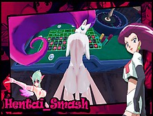 Jessie From Team Rocket Gets Nailed In A Casino - Point Of View Pokemon Anime.