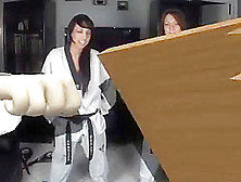 Roxy & Angel Karate Footjob